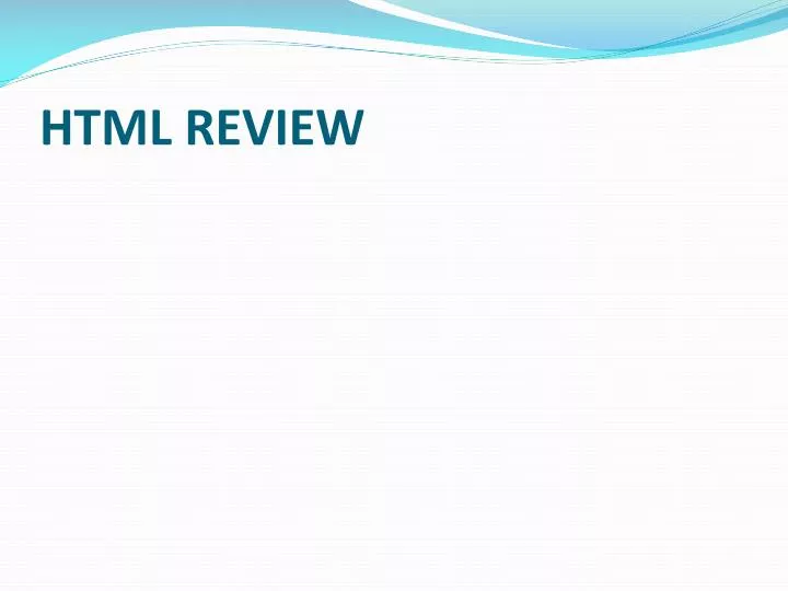 html review