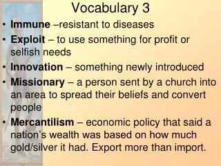 Vocabulary 3