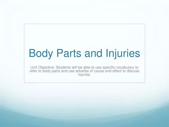body parts and injuries