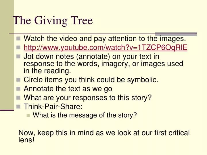 the giving tree