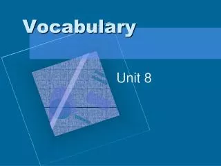 Vocabulary