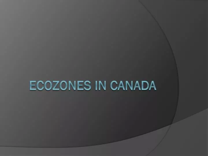 ecozones in canada