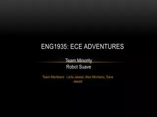 ENG1935: ECE Adventures