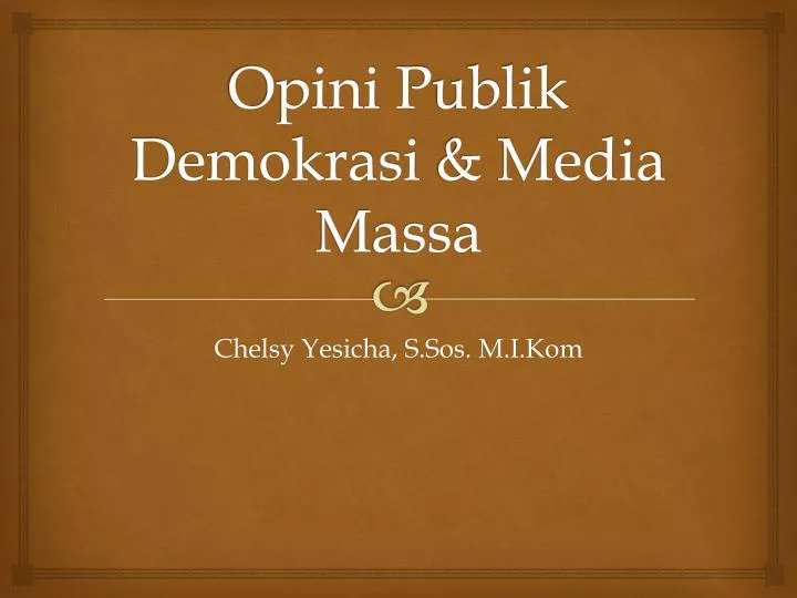 opini p ublik demokrasi media massa