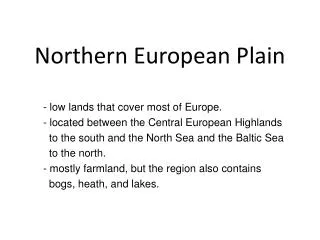 Northern European Plain