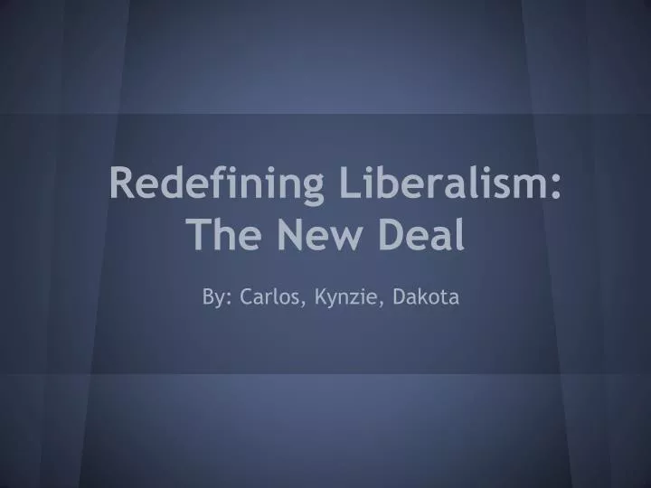 redefining liberalism the new deal