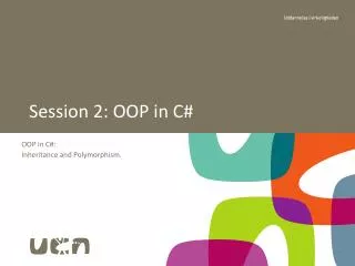 Session 2: OOP in C#