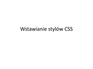 wstawianie styl w css