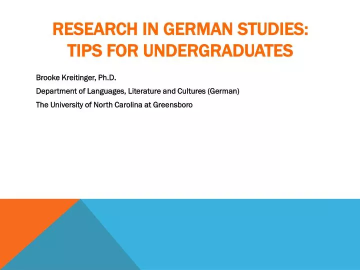 research in german studies tips for undergraduates