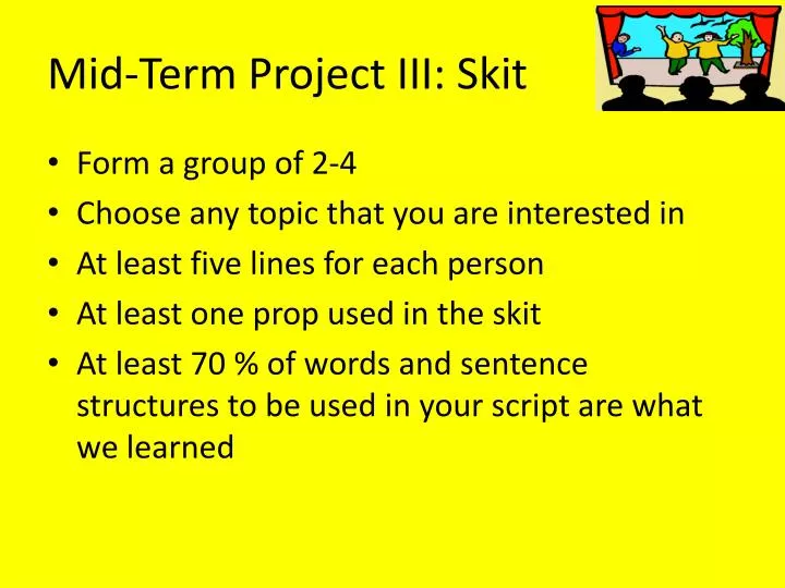 mid term project iii skit