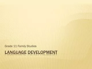grade 11 family studies