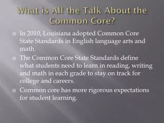 what is all the talk about the common core