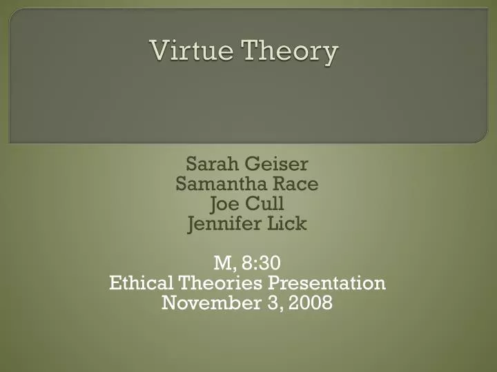 virtue theory