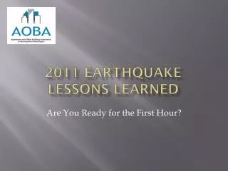 2011 earthquake lessons learned