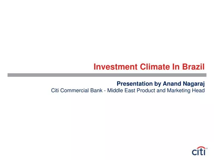 investment climate in brazil