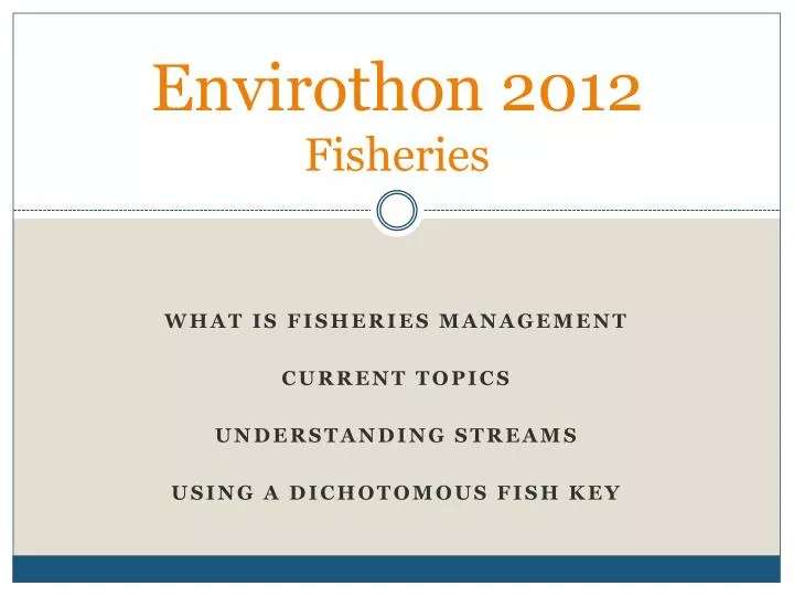 envirothon 2012 fisheries