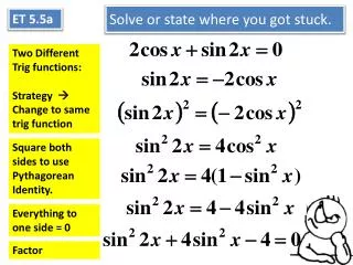 Solve or state where you got stuck.