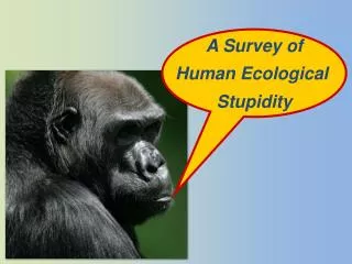 A Survey of Human Ecological Stupidity