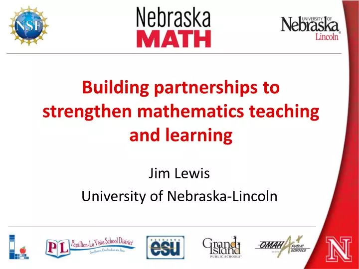 building partnerships to strengthen mathematics teaching and learning