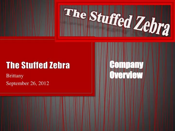 the stuffed zebra