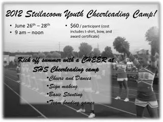 2012 Steilacoom Youth Cheerleading Camp!