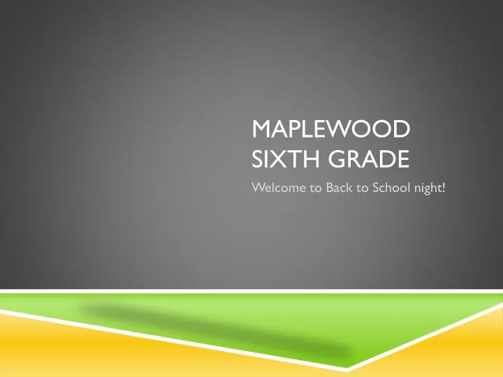 maplewood sixth grade