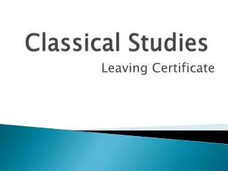 Classical Studies