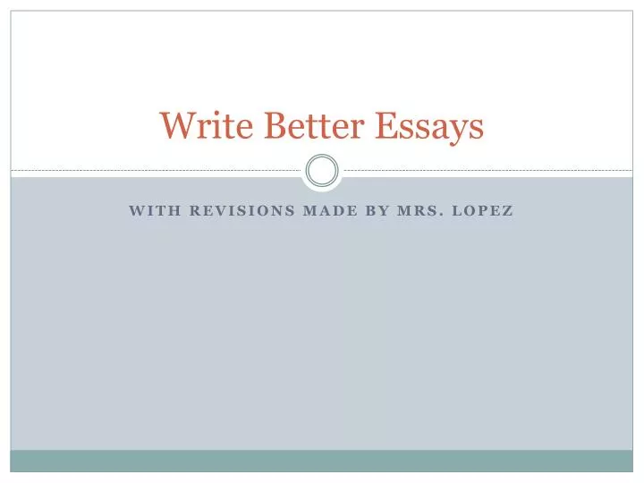 write better essays