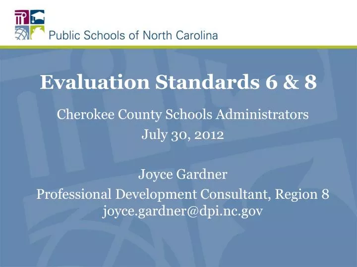 evaluation standards 6 8
