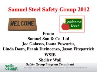 Samuel Steel Safety Group 2012