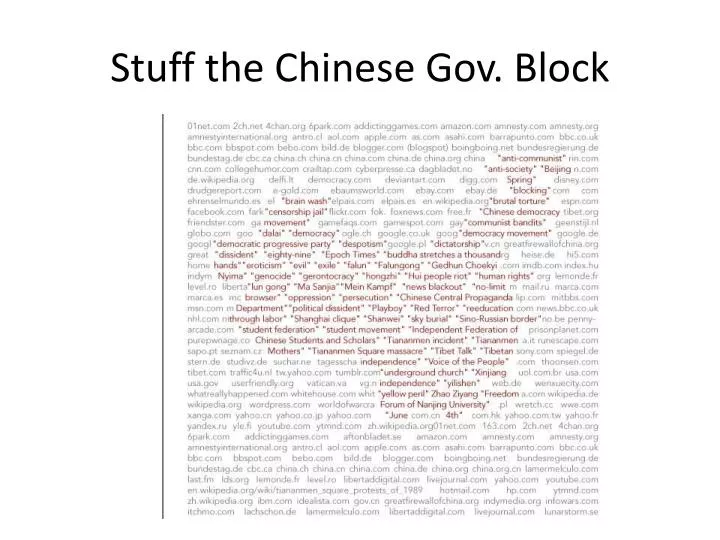 stuff the chinese gov block