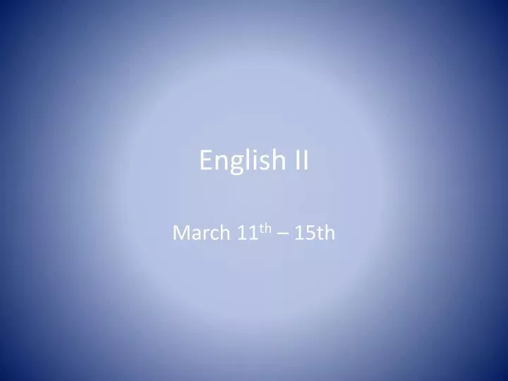 english ii