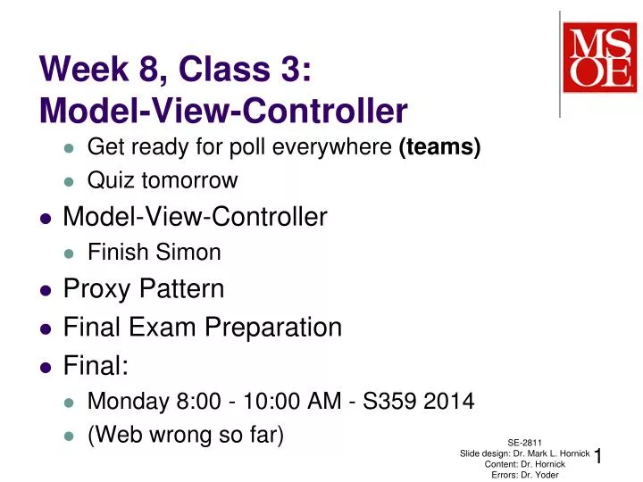 week 8 class 3 model view controller