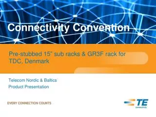 Telecom Nordic &amp; Baltics Product Presentation