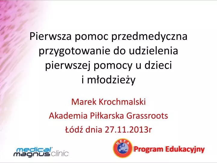 pierwsza pomoc przedmedyczna przygotowanie do udzielenia pierwszej pomocy u dzieci i m odzie y