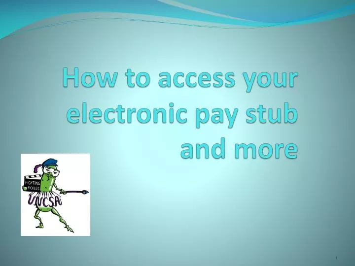how to access your electronic pay stub