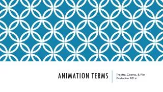 Animation terms