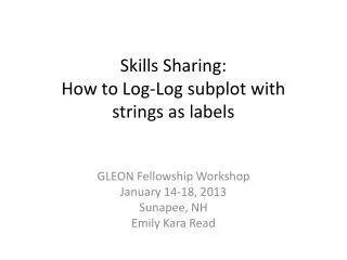 Skills Sharing: How to Log-Log subplot with strings as labels