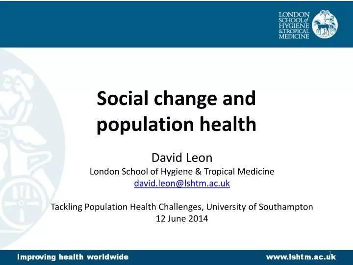 social change and population health