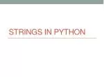 PPT - Python Strings PowerPoint Presentation, free download - ID:10778045