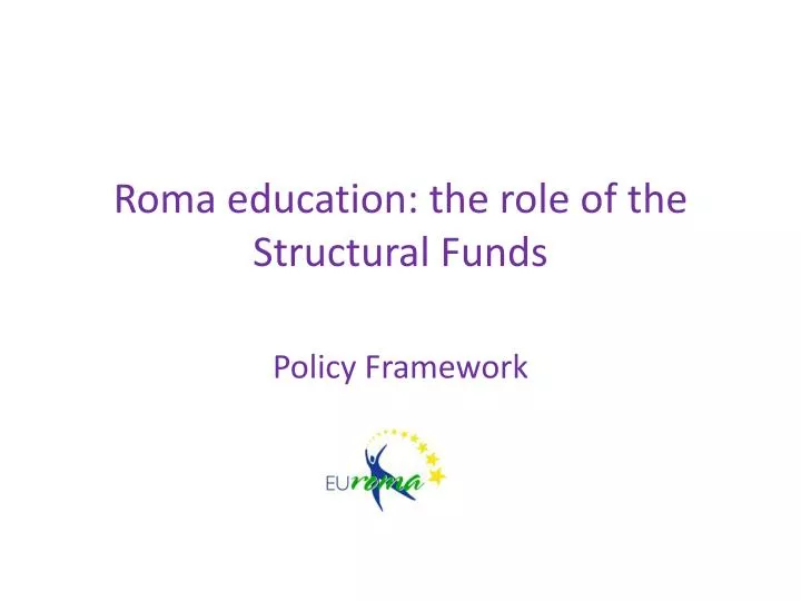 roma education the role of the structural funds