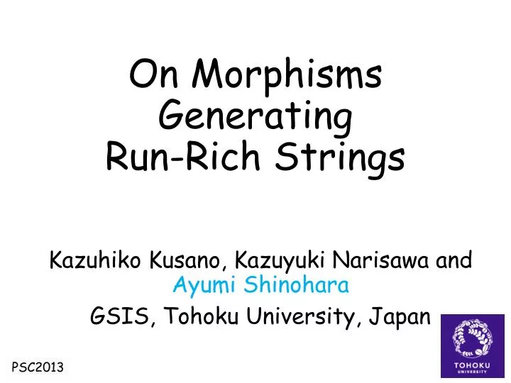 on morphisms generating run rich strings