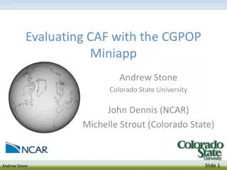 Evaluating CAF with the CGPOP Miniapp