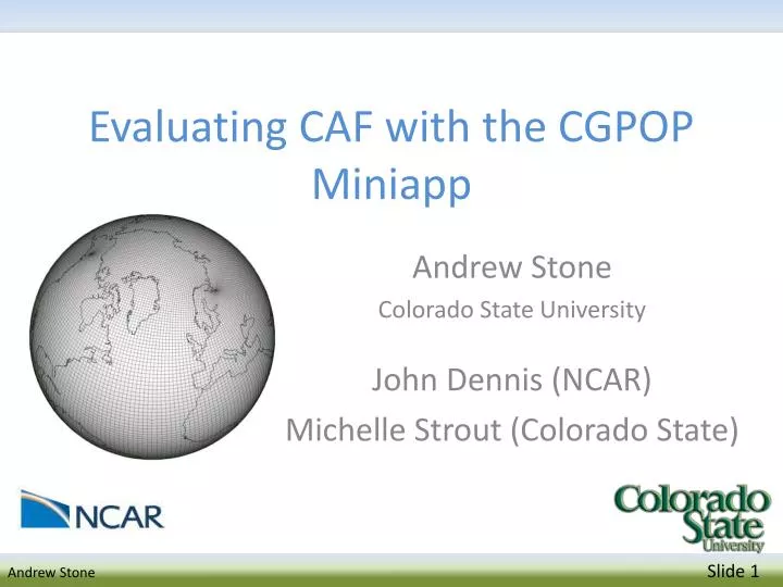 evaluating caf with the cgpop miniapp