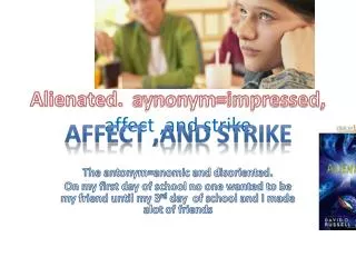 alienated a ynonym impressed affect and strike