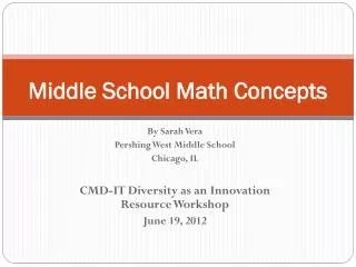 Middle School Math Concepts