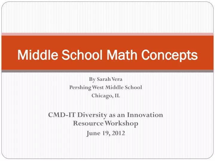 middle school math concepts