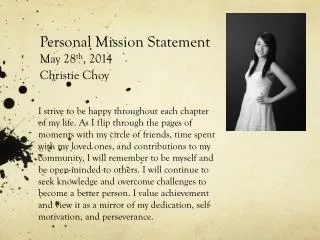 Personal Mission Statement