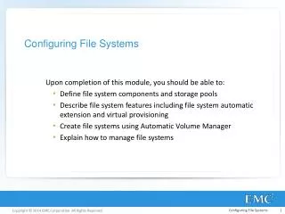 Configuring File Systems