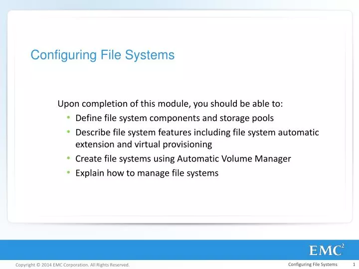 configuring file systems